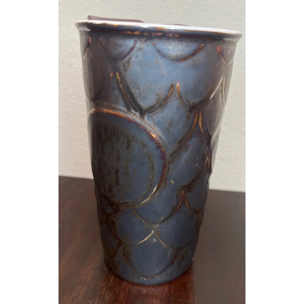 Starbucks‎ Bronze Mermaid Scales Anniversary Cermamic Mug Tumbler